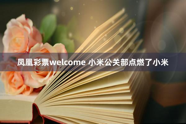 凤凰彩票welcome 小米公关部点燃了小米